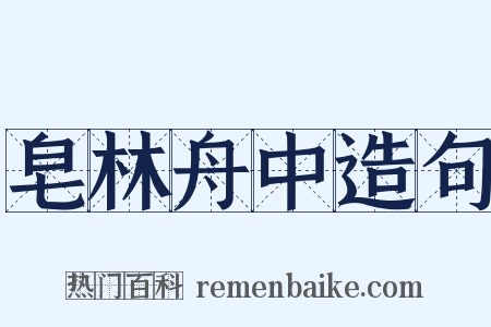 皂林舟中造句是什么意思的图片
